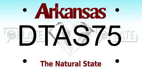 DTAS75 Arkansas License Plate