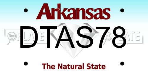 DTAS78 Arkansas License Plate