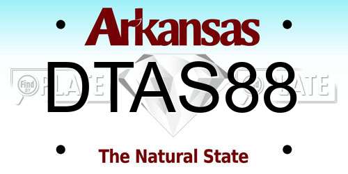 DTAS88 Arkansas License Plate