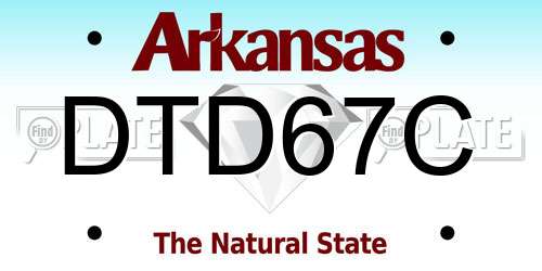 DTD67C Arkansas License Plate