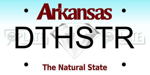 DTHSTR Arkansas License Plate