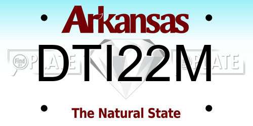 DTI22M Arkansas License Plate