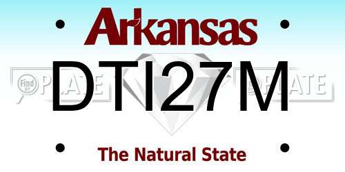 DTI27M Arkansas License Plate
