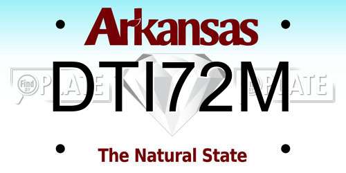 DTI72M Arkansas License Plate