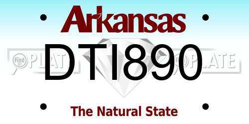 DTI890 Arkansas License Plate
