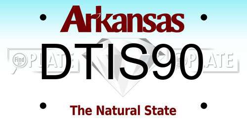 DTIS90 Arkansas License Plate