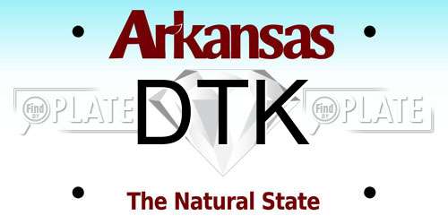 DTK Arkansas License Plate
