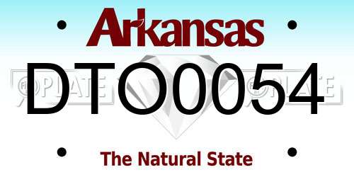 DTO0054 Arkansas License Plate
