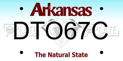 DTO67C Arkansas License Plate