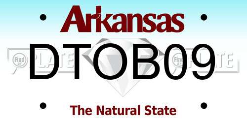 DTOB09 Arkansas License Plate