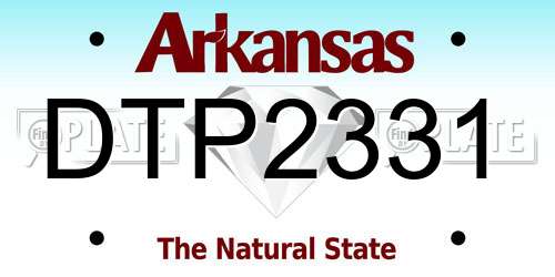 DTP2331 Arkansas License Plate
