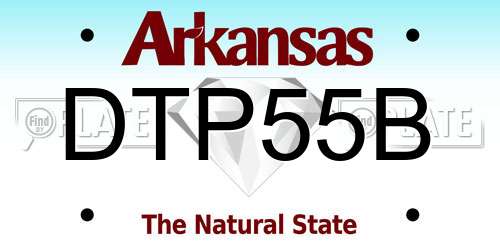 DTP55B Arkansas License Plate