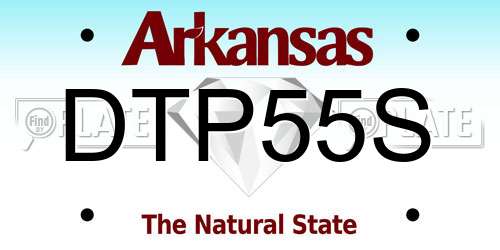DTP55S Arkansas License Plate