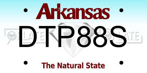 DTP88S Arkansas License Plate