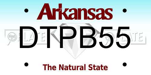 DTPB55 Arkansas License Plate