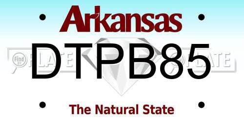 DTPB85 Arkansas License Plate