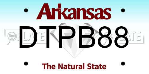 DTPB88 Arkansas License Plate
