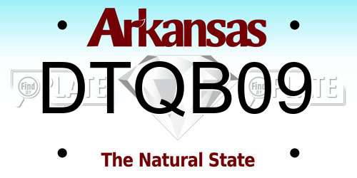 DTQB09 Arkansas License Plate