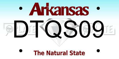 DTQS09 Arkansas License Plate