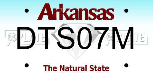DTS07M Arkansas License Plate