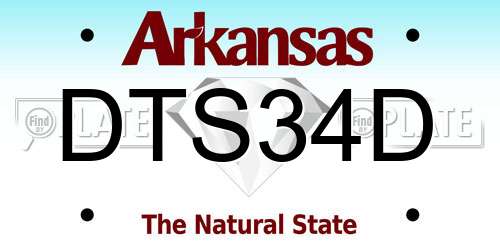 DTS34D Arkansas License Plate