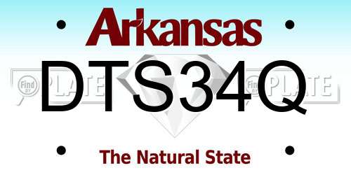 DTS34Q Arkansas License Plate