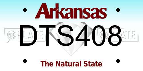 DTS408 Arkansas License Plate