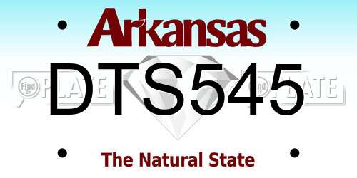 DTS545 Arkansas License Plate