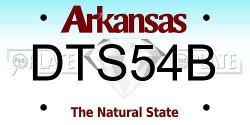 DTS54B Arkansas License Plate