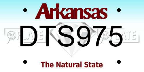 DTS975 Arkansas License Plate