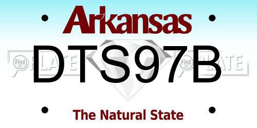 DTS97B Arkansas License Plate