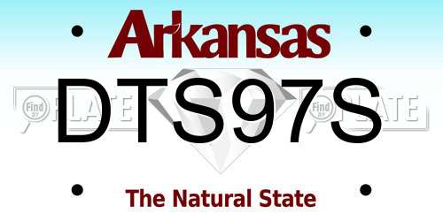DTS97S Arkansas License Plate