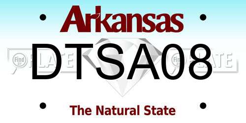 DTSA08 Arkansas License Plate