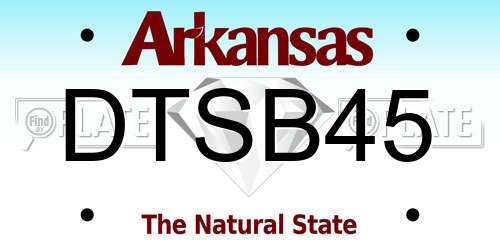 DTSB45 Arkansas License Plate