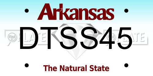 DTSS45 Arkansas License Plate