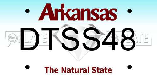 DTSS48 Arkansas License Plate