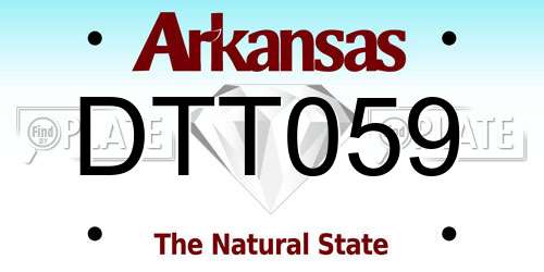DTT059 Arkansas License Plate