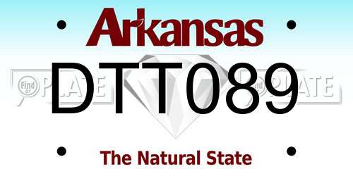DTT089 Arkansas License Plate