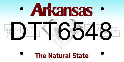 DTT6548 Arkansas License Plate