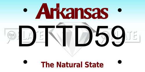 DTTD59 Arkansas License Plate