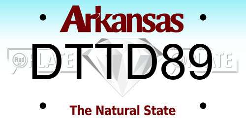 DTTD89 Arkansas License Plate