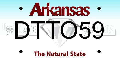DTTO59 Arkansas License Plate