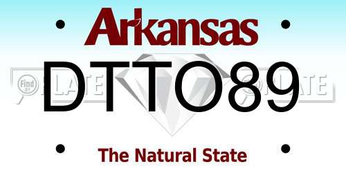DTTO89 Arkansas License Plate