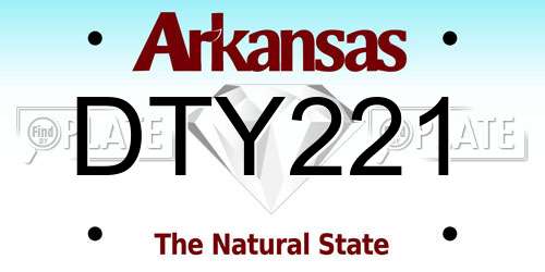 DTY221 Arkansas License Plate