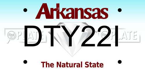 DTY22I Arkansas License Plate