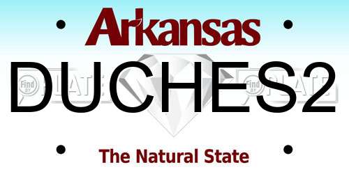 DUCHES2 Arkansas License Plate