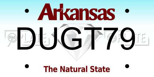 DUGT79 Arkansas License Plate