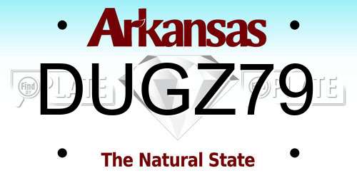 DUGZ79 Arkansas License Plate