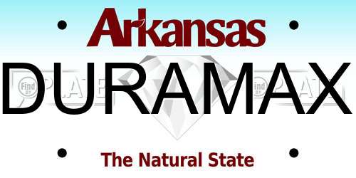 DURAMAX Arkansas License Plate