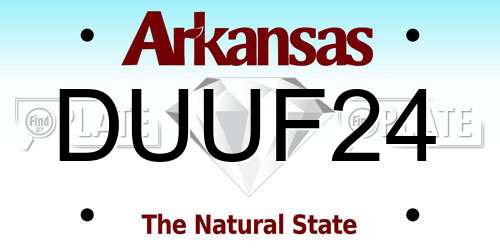 DUUF24 Arkansas License Plate